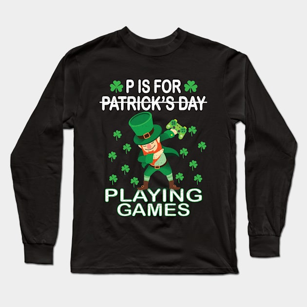 P for Playing Games Long Sleeve T-Shirt by othmane4